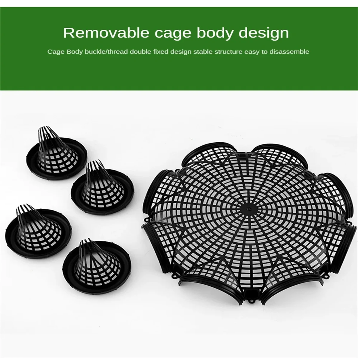 Outdoor Fishing Cage Basket Plastic Tackle Cage Crab Crayfish Shrimp Smelt Eels Traps Mesh Crayfish Catcher Casting Fishing Net - Image 3